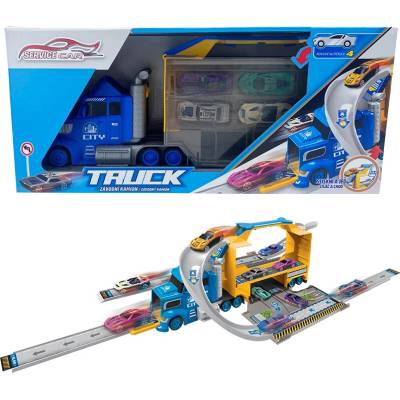 Sparkys Truck se 4 autíčky a dopravními značkami