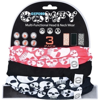 Comfy nákrčníky Skulls sada 3 ks
