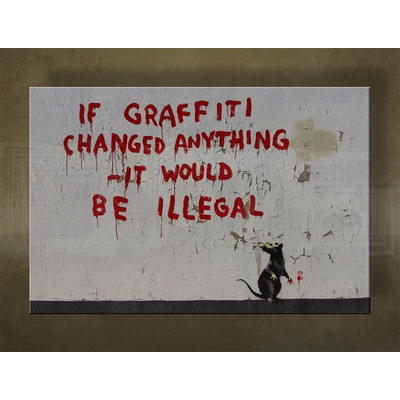 Obraz na plátně 1 kus Street ART - Banksy - Banksy - 60x90 cm