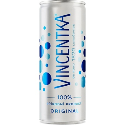 Vincentka Minerální voda plech 24 x 0,25 l