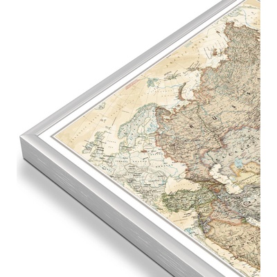National Geographic Asie - nástěnná mapa Executive 85 x 97 cm Varianta: magnetická mapa, Provedení: stříbrný rám