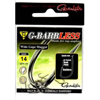 Gamakatsu G-BL Wide Gape Maggot vel.14 15 ks