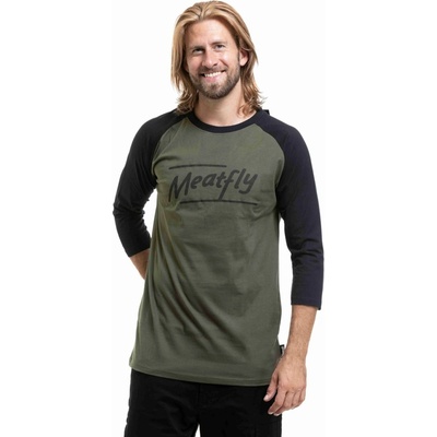 Meatfly Kennedy Raglan Olive Black