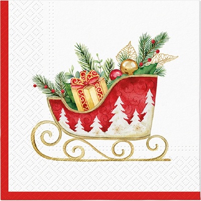 PAW Obrúsky L Holiday sleigh 33x33cm
