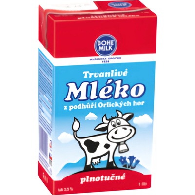 Bohemilk Trvanlivé mléko plnotučné 3,5% 1 l