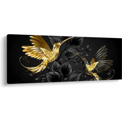 Obraz - Kolibříci očima umělce, jednodílný 100x40 cm