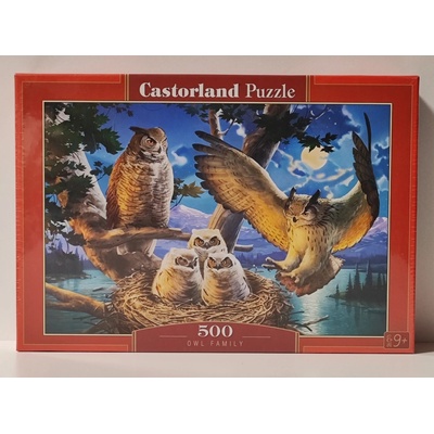 Castorland Soví rodinka 53322 500 dílků