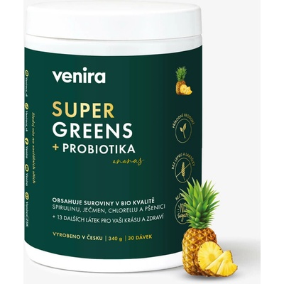 Venira Super Greens + probiotiká ananás 340 g