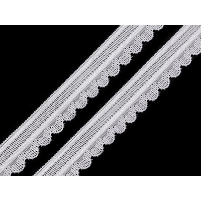 Elastická krajka 550124 - bílá