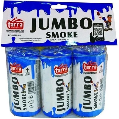 Dýmovnice Jumbo smoke Modrá 3 ks 16 3 trhací pojistka