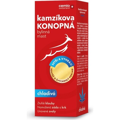 Cemio Kamzíkova konopná mast bylinná mast s hřejivým účinkem 200 ml – Hledejceny.cz