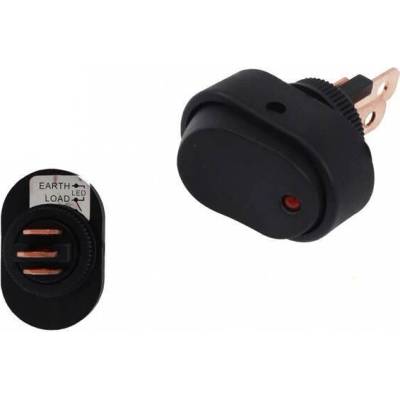 TNG Oválny vypínač ON-OFF 3PIN červený PP-WL-151