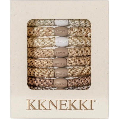 KKNEKKI Dárková sada gumiček KKnekki Nude Edition – set 8 ks, béžová barva, krémová barva, textil – Hledejceny.cz