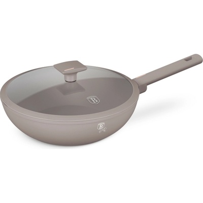 Pro-Tech shop Wok se skleněnou poklicí a titanovým povrchem Taupe 28cm 55711