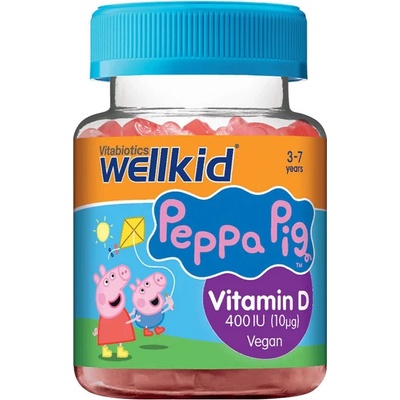 Vitabiotics Wellkid Peppa Pig Vitamin D 400 IU Strawberry Pouch 30 Gummies