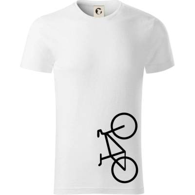 Bicykel na výšku tričko biela