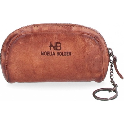 Noelia Bolger luxusní kožená klíčenka NB 5128 cognac