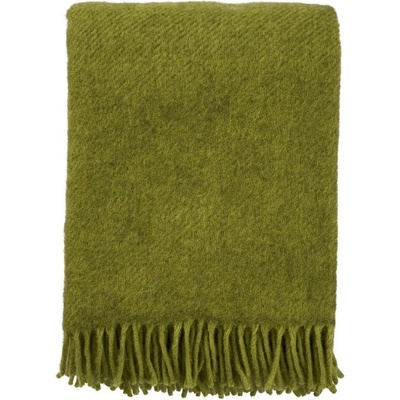 Klippan Švédsko Vlněný pléd Gotland green Zelená 130x200