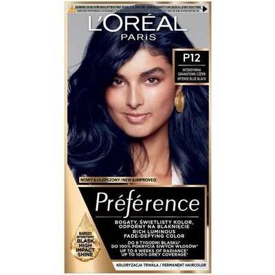 L'Oreal Paris Preference trwała barva na vlasy P12 Soul tmavě modrá černá