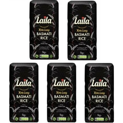 Laila Foods XTRA DLOUHOZRNNÁ Basmati rýže 5 x 1 kg