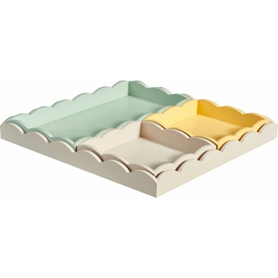 Home Styling Collection Sada 4 dřevěných táců, 30 x 30 x 3 cm