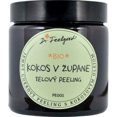 Dr. Feelgood Bio cukrový peeling s kokosovým olejom 120 ml