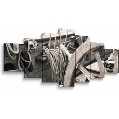 Obraz - Kormidlo plachetnice, sedemdielne 210x100 cm