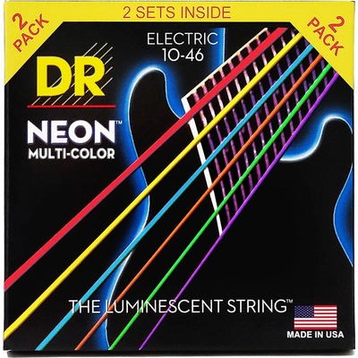 DR Strings Neon Multi-Color NMCE-2/10