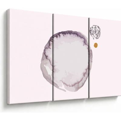 Obraz - Fialový minimalismus N⁰4, třídílný 120x80 cm