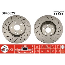 Brzdový kotouč TRW DF4862S