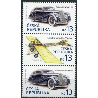 Česká pošta (2015) č. 838 - 839 ** - Česká republika - historické auto + letadlo (6)
