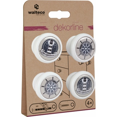 Walteco Set nábytkových knopek Kormidlo a Maják průměr 40 mm bílá 4 ks 7728 – Hledejceny.cz