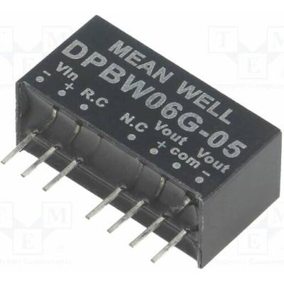 MEAN WELL DPBW06G-05 Měnič: DC/DC; 6W; Uvst: 18÷75VDC; Uvýst: 5VDC; Uvýst2: -5VDC; SIP8 – Hledejceny.cz