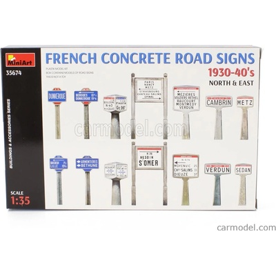 Miniart Accessories Segnali Stradali French Concrete Road Signs 1930 40 1:35