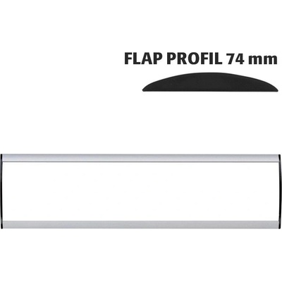 A-Z Reklama CZ Orientační nástěnná tabulka 74 × 350 mm - Flap Profil – kód UDS740NA35