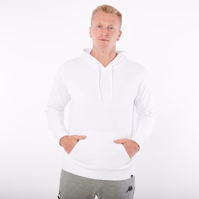 Kappa logo NATHAN mikina bílá