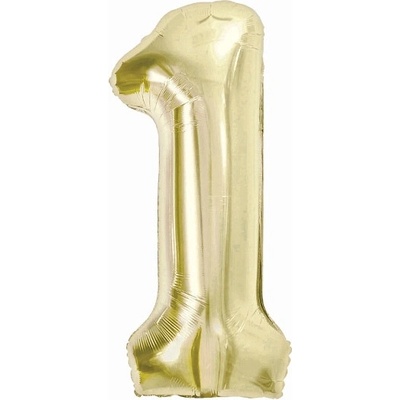 Godan Fóliový balonek číslice 1 barva šampáň 85 cm