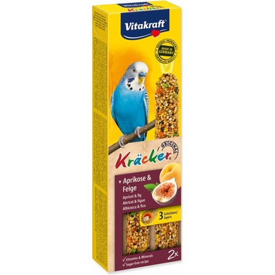 Vitakraft Kräcker tyčinky marhuľa/figa pre andulky 90 g
