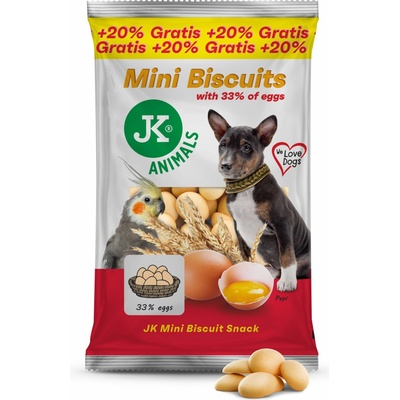 JK ANIMALS Mini Biscuits pamlsek mini piškoty s 33 % vajec 100 g