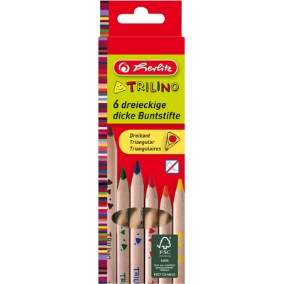 Herlitz Trilino trojhranné farbičky 6 farieb 10103935