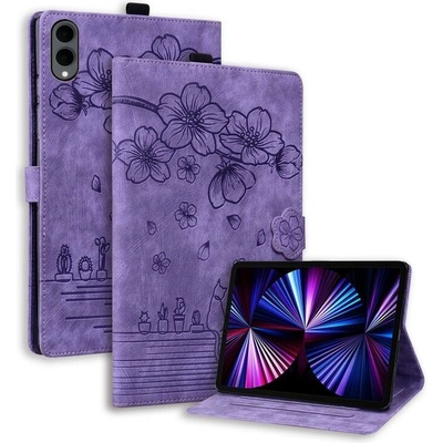 Vsetkonamobil 152034 ART BLOSSOM Zaklápacie puzdro pre Samsung Galaxy Tab S12+ fialové