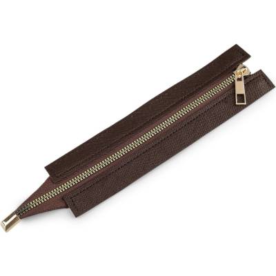 Prima-obchod Zip na kabelky, tašky, pouzdra 5,5x20 cm, barva 2 hnědá