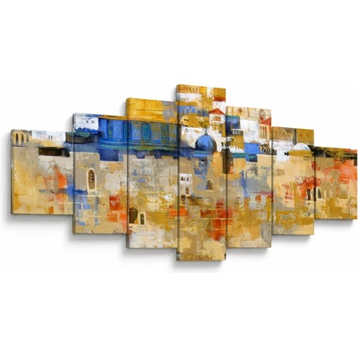 Obraz - Múr nárekov, Jeruzalem, Izrael, sedemdielne 210x100 cm