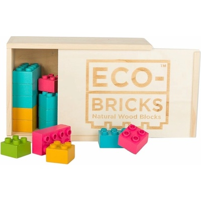 ECO-BRICKS Color Plus dřevěná stavebnice 25 ks – Hledejceny.cz