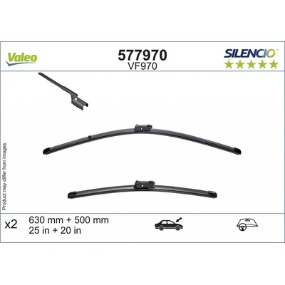 Valeo Silencio Flat Blade set 630+500 mm VA 577970