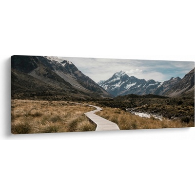 Obraz - Chodník v údolí hory Mt. Cook, jednodílný 100x40 cm