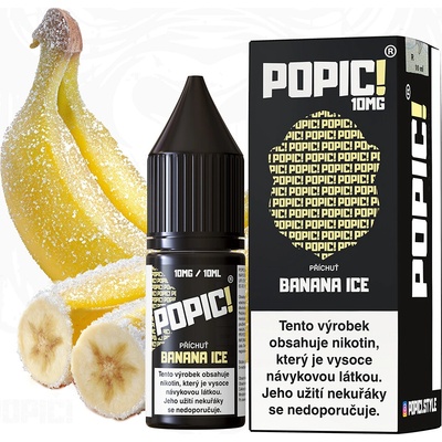 Nikotinová sůl POPIČ! Banana Ice / Osvěžující banán 10 mg