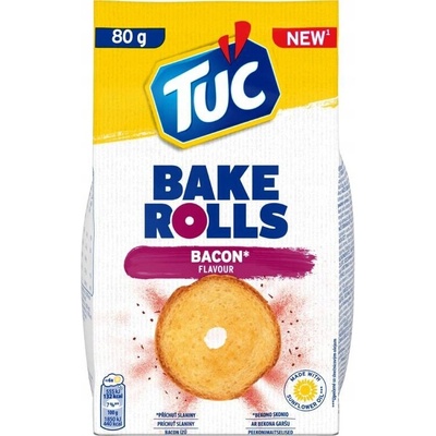 Tuc Bake Rolls príchuť slaniny 80 g