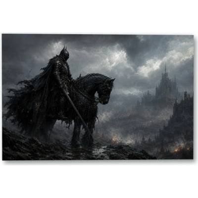 Plakát – Ozbrojený jezdec v temné krajině 135 × 90 cm Bez rámu Ne Bez rámu