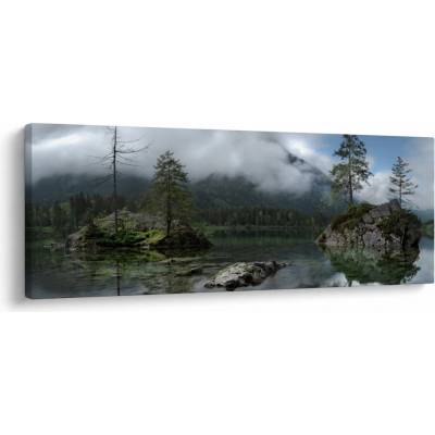 Obraz stromů v jezeře, jednodílný 100x40 cm